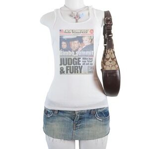 Y2k graphic celebrity tank top mcbling